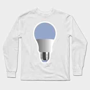 Creative Bulb sticker design vector logo concept illustration. Lightbulb sticker logo icon design. Long Sleeve T-Shirt